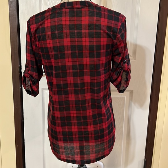 Lace front plaid shirt - Picture 3 of 6